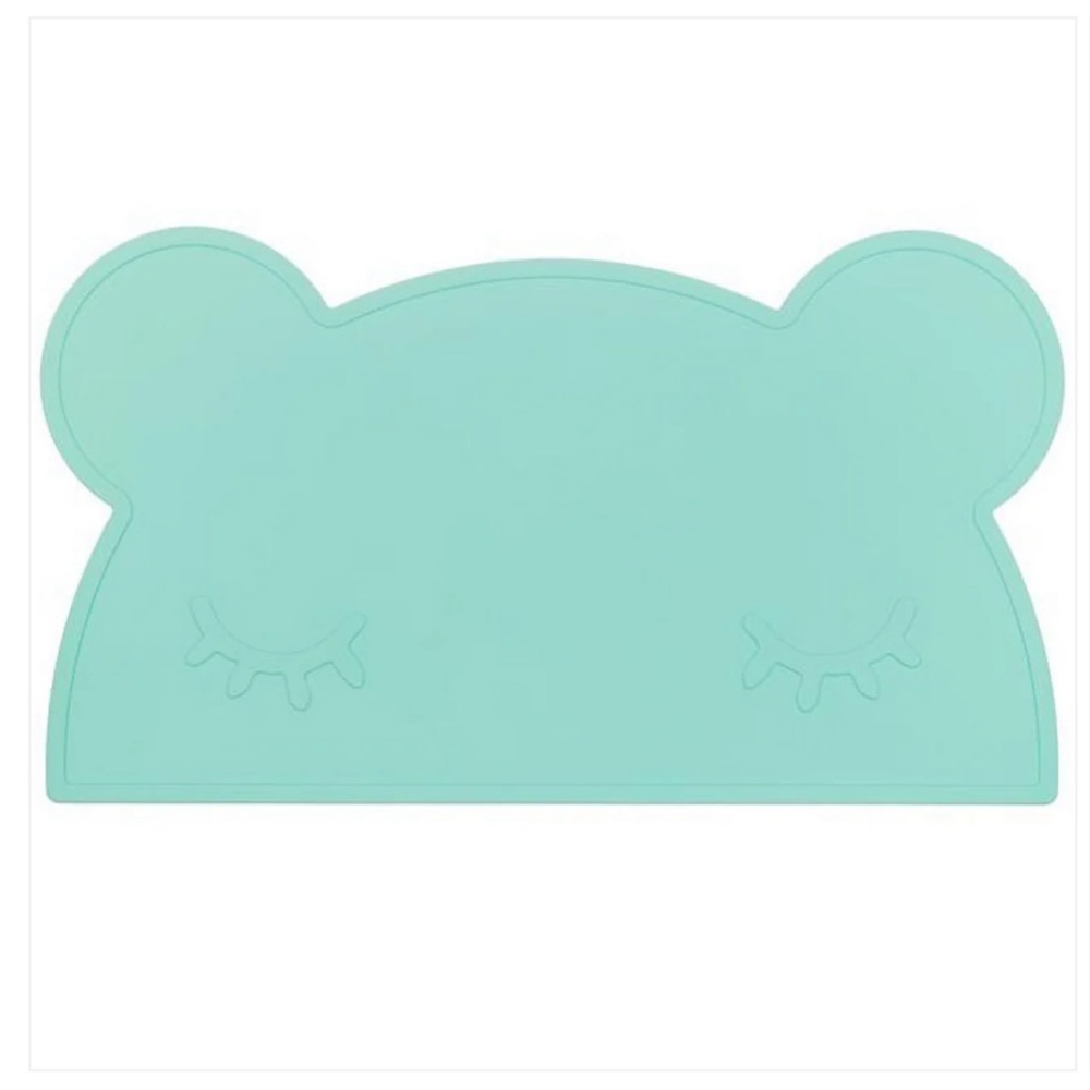 We Might Be Tiny Kids Silicone Placemat, Bear Placie -Mint